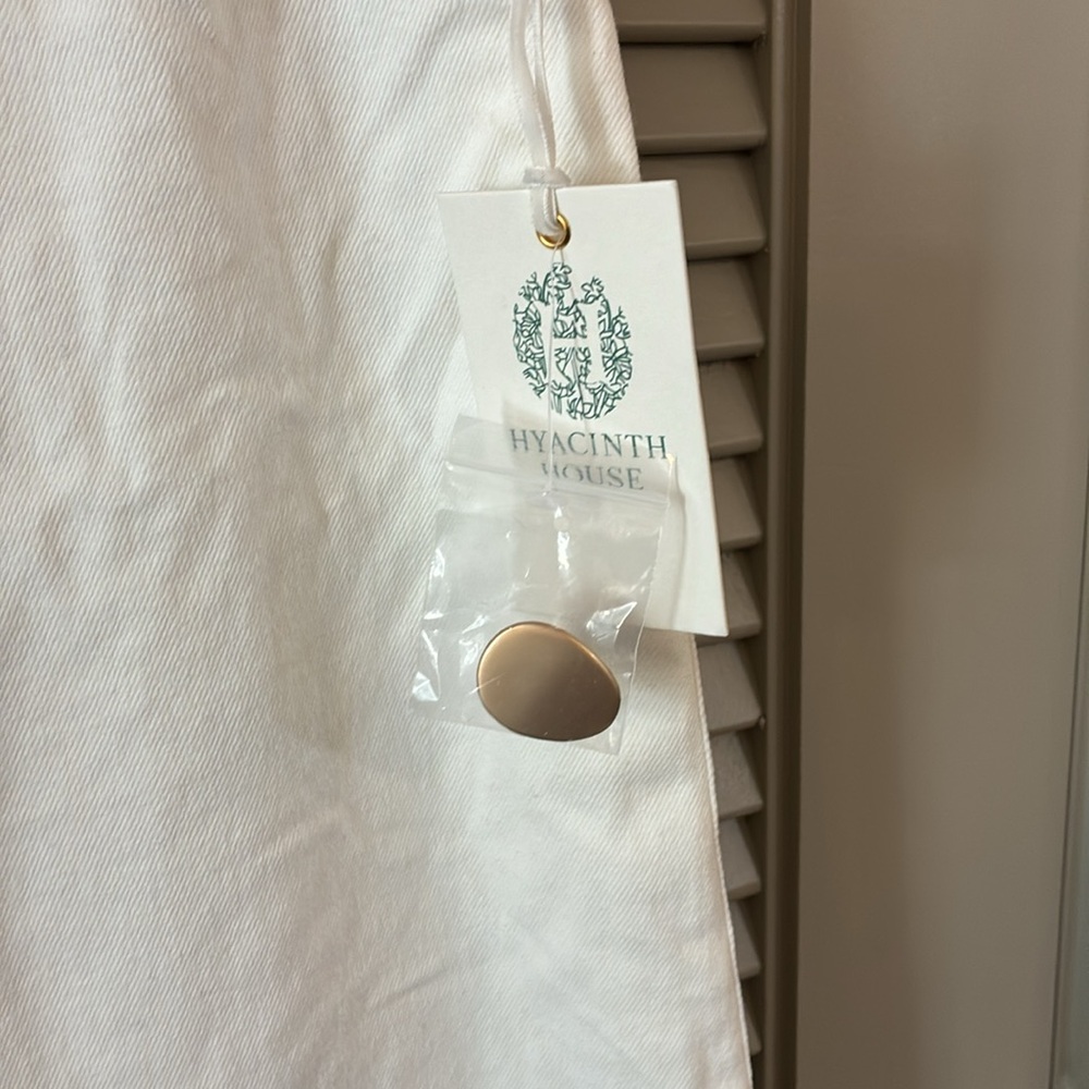 NWT Hyacinth House Tuckernuck White Twill Button Bitsy Dress Sz XS - Picture 8 of 11
